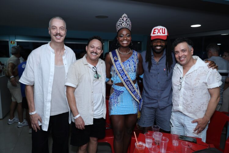 Guilherme Weber, Fábio Lago, a rainha do Carnaval carioca, Fabrício Boliveira e Rodrigo Fagundes