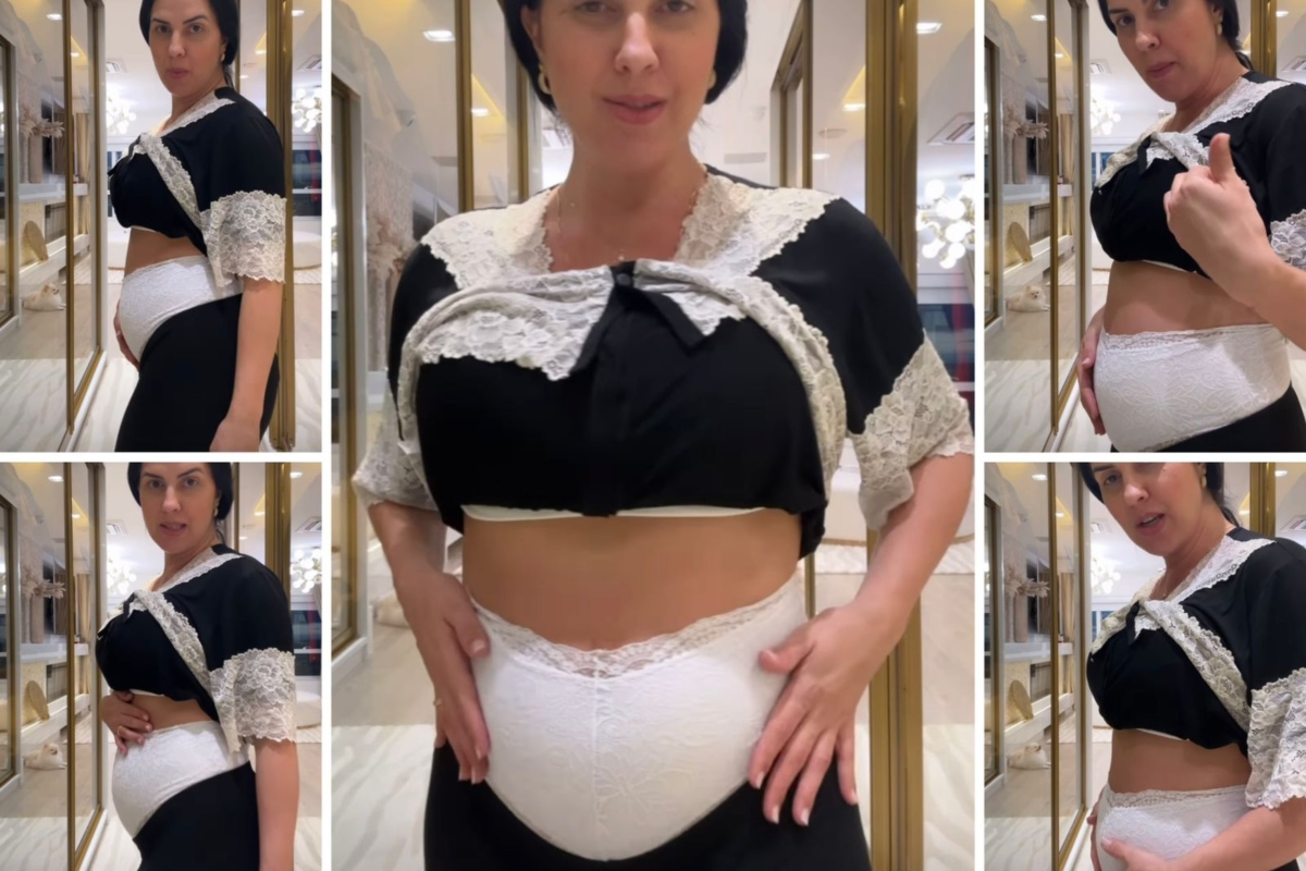 Graciele Lacerda exibe barriga após parto