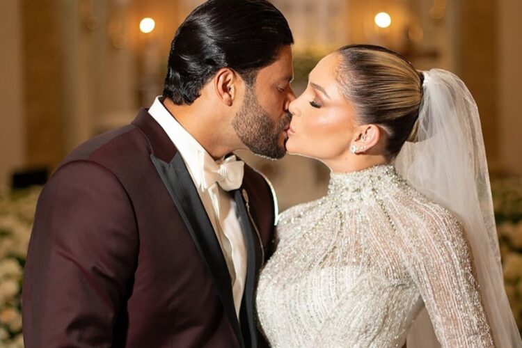 hulk paraiba e camila ângelo se beijando em casamento