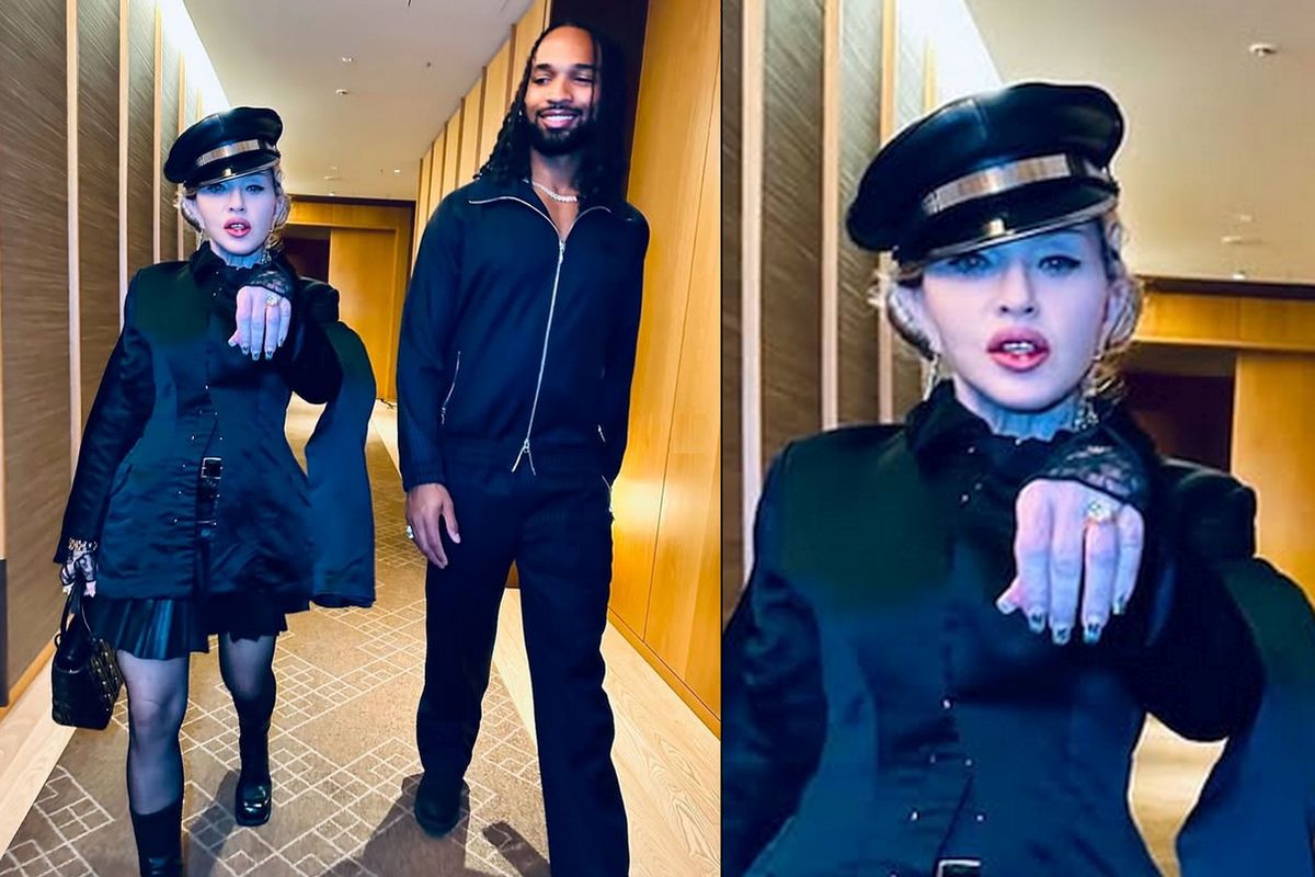 Madonna mostra anel com Akeem Morris