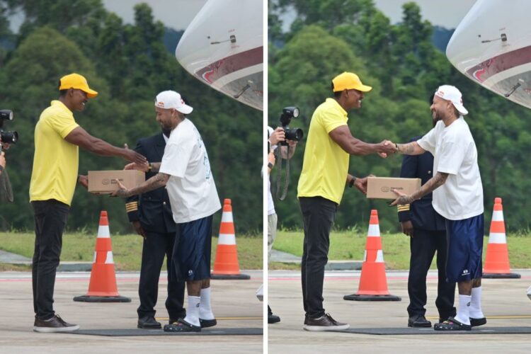 Neymar no aeroporto