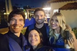 Rogelio Nores e Liam Payne com suas respectivas namoradas.