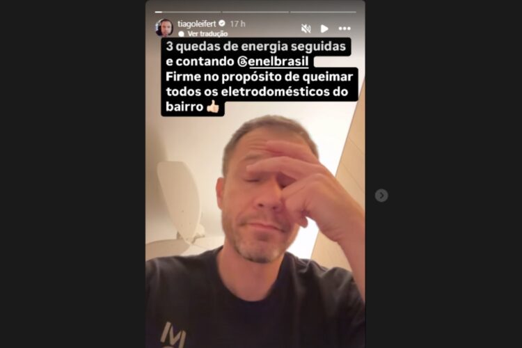 stories de tiago leifert irritado com a enel