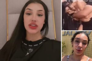 Bia Miranda briga na balada