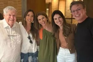 Boni, Patrícia, Daniela, Rebeca e Boninho