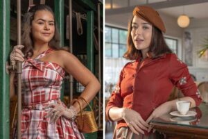 fotomontagem de bia (maisa silva) e flora (bella piero) em garota do momento