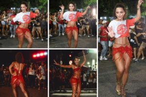 Giovana Cordeiro no ensaio do Salgueiro