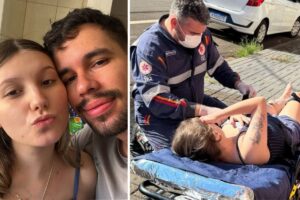 Isabel Veloso atendida pelo SAMU