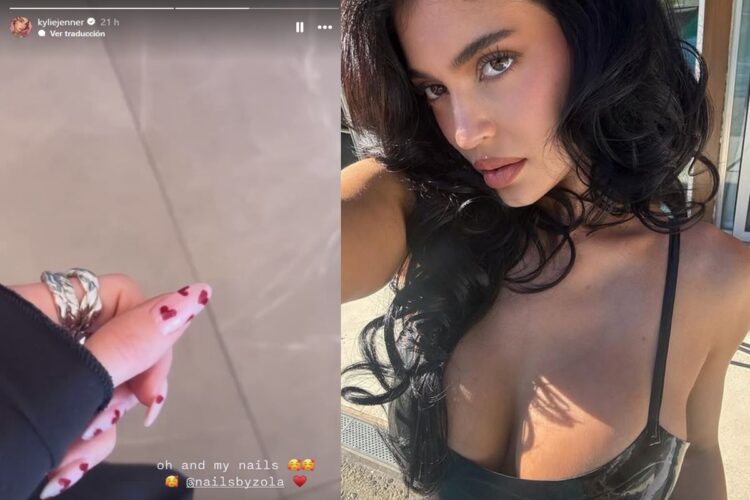 Kylie Jenner e suas unhas românticas