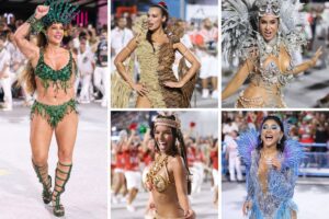 Paolla Oliveira e musas da Grande Rio