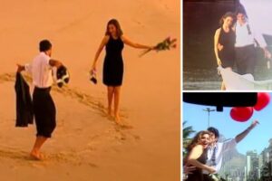 Renata Vasconcellos na abertura da novela História de Amor