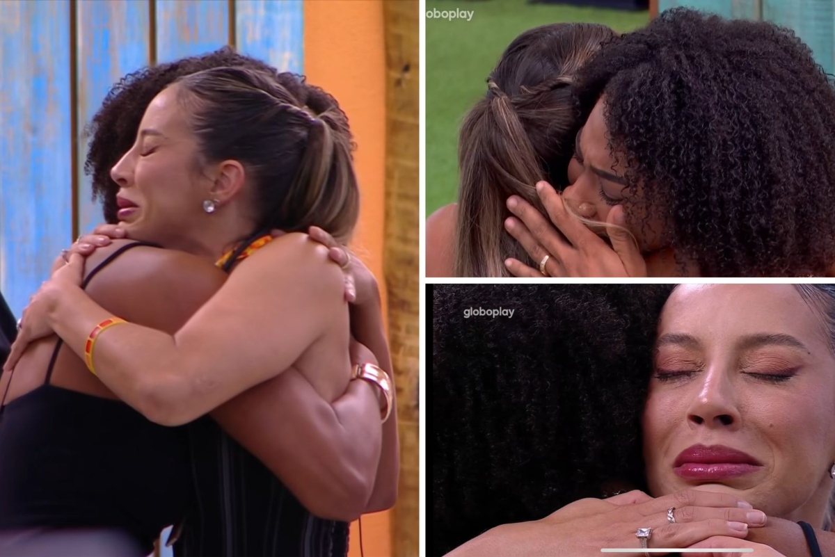 BBB 25 - Aline e Renata se abraçam após o Sincerão