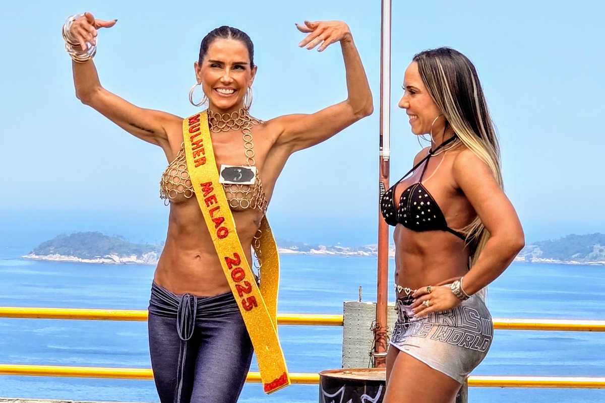 Deborah Secco e Mulher Melão em gravação no Vidigal