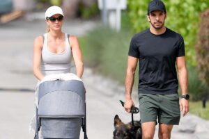 Gisele Bündchen e Joaquim Valente com o filho recém-nascido