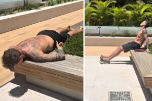 Netinho toma banho de sol