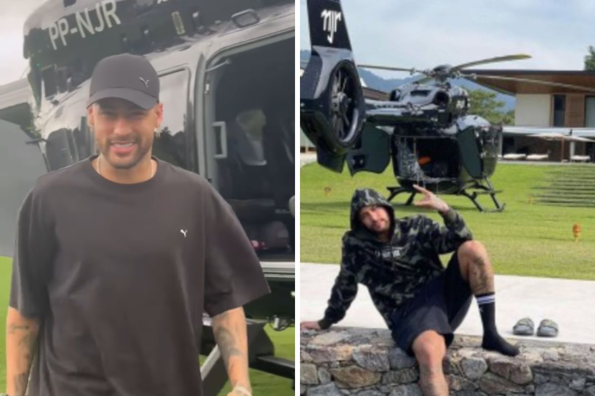 Neymar e seu helicóptero