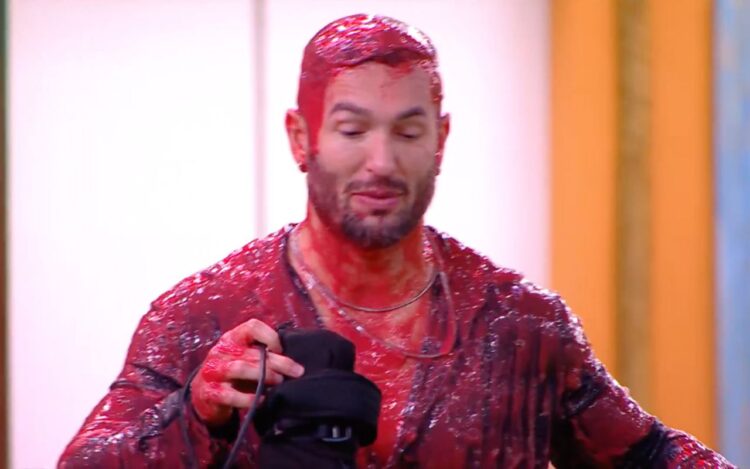 Diego - Sincerão com banho de gosma no BBB 25 – Reprodução Globo