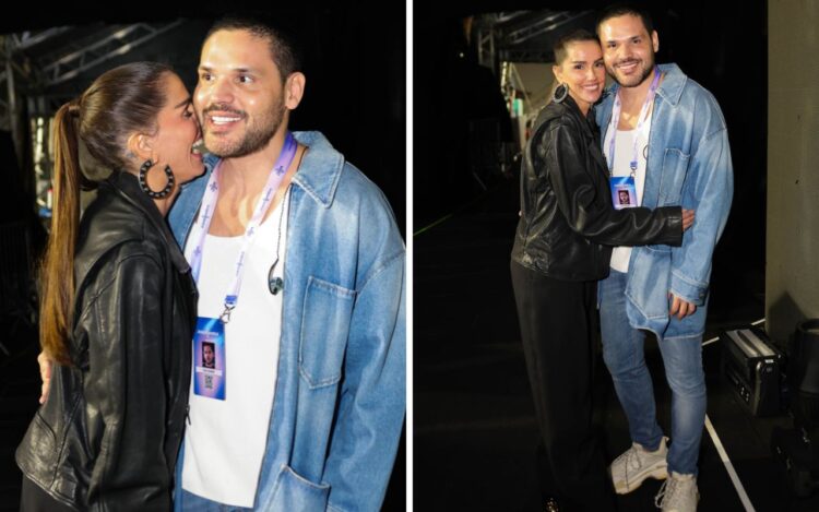 Deborah Secco aparece com Dudu Borges em show