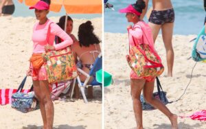 Taís Araújo grava cenas de “Vale Tudo” na praia de São Conrado - Foto: Dilson Silva/Ag News