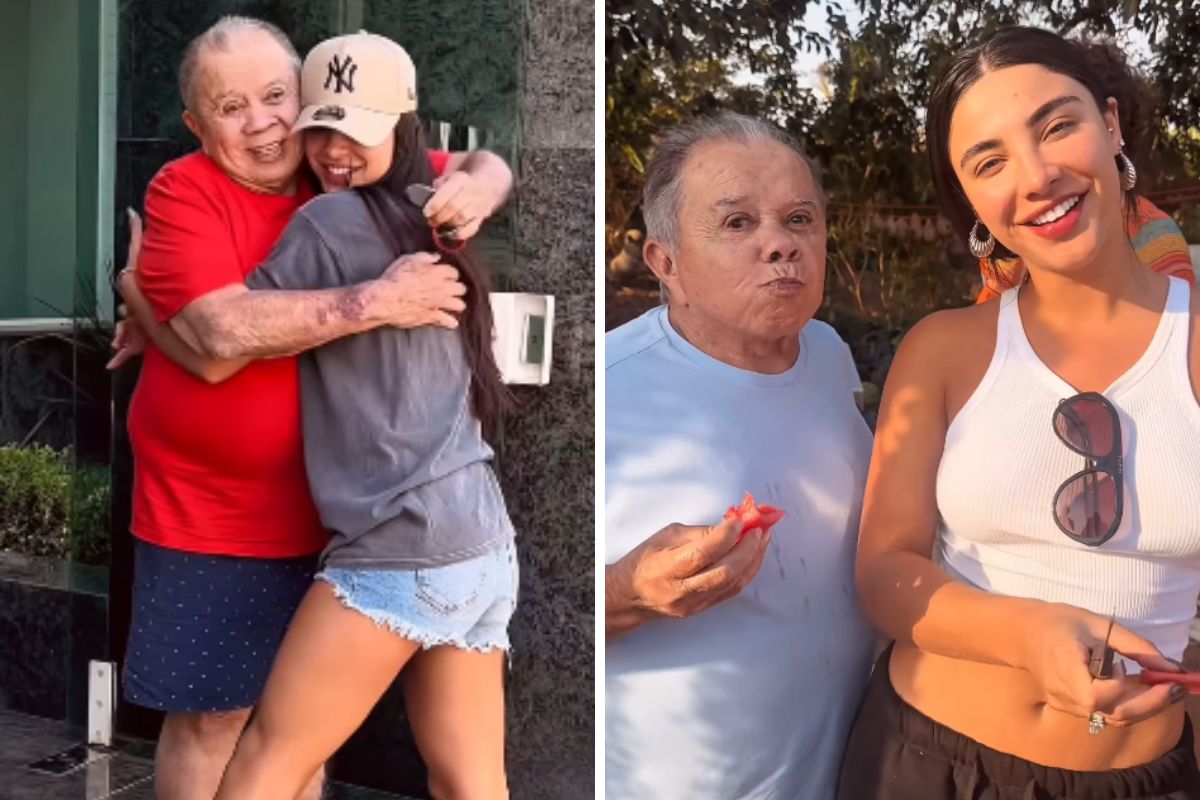 Gabriela Versiani com o avô