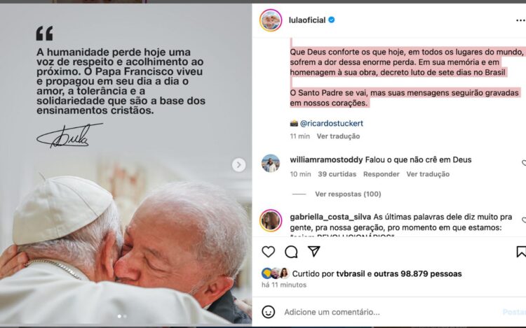 Lula - morte papa
