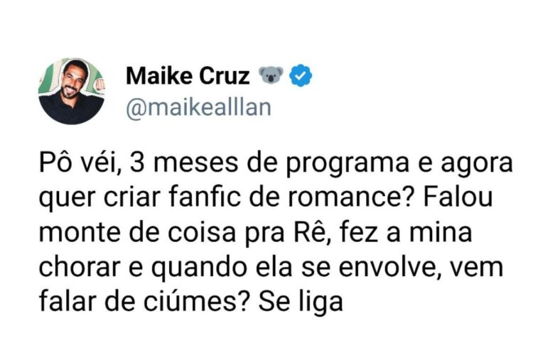 Maike comentou sobre o Vinícius