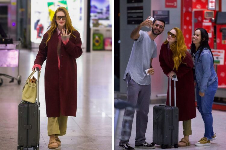 Marina Ruy Barbosa em aeroporto