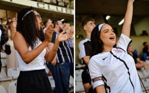 Negra Li e Carol Macedo assistem derrota do Corinthians - Leo Franco / AgNews