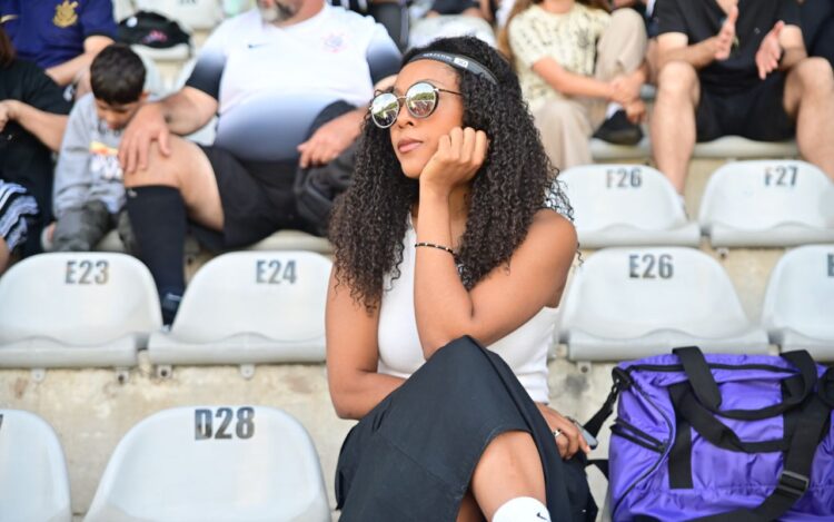 Negra Li no jogo Corinthians x Palmeiras de futebol feminino - Leo Franco / AgNews