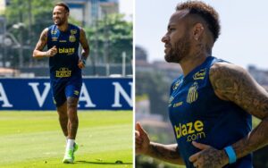 Neymar correndo no campo