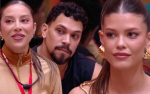 16º Paredão do BBB 25 tem Renata, Vinícius e Vitória