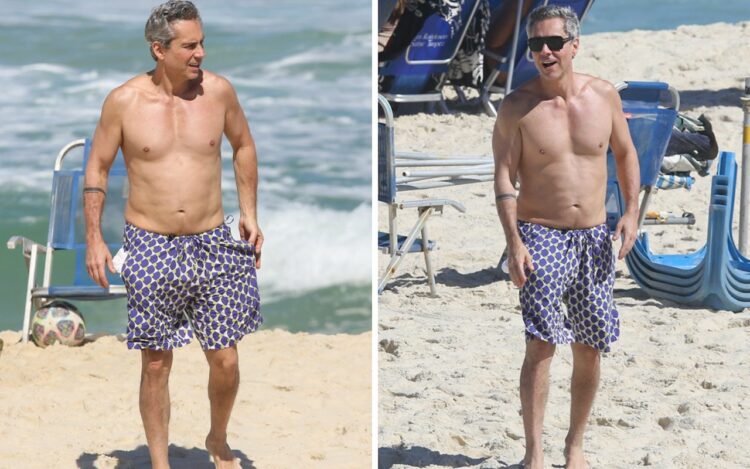 Alexandre Nero na praia com a família em praia — Foto: Dilson Silva:Agnewsunicopal do Rio - Foto: Rogério Fidalgo/ Agnews