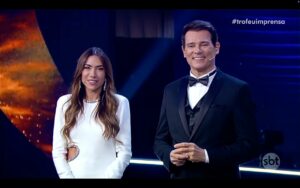 Troféu Imprensa - Patrícia Abravanel e Celso Portiolli - Reprodução SBT (2)