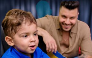 Murilo Huff e o filho Leo