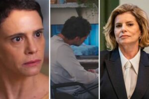 Vale Tudo: Celina (Malu Galli) descobre a verdade sobre Leonardo (Fuilherme Magon) detona Odete (Debora Bloch)