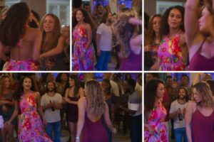 Vale Tudo - Raquel (Taís Araújo) e Heleninha (Paolla Oliveira) na disputa de samba no pé