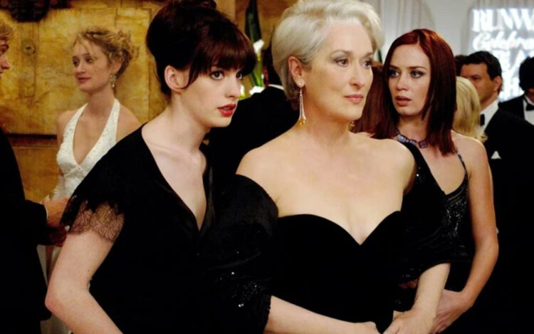 Anne Hathaway e Meryl Streep em O Diabo Veste Prada - Divulgação em 