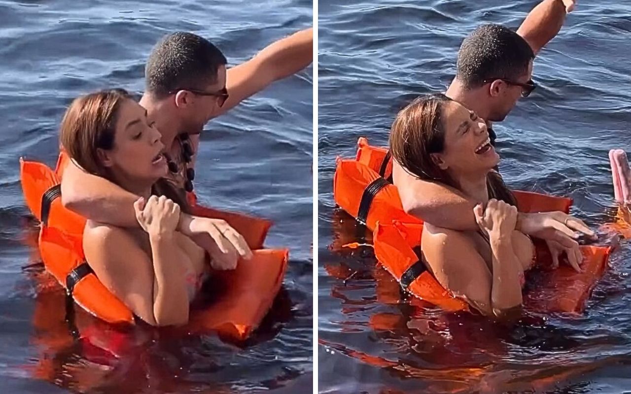 Lexa se assusta com boto rosa em viagem ao Amazonas