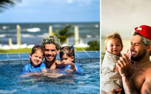 Zé Felipe com os filhos - Reprodução Instagram