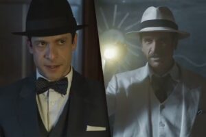 Celso (Rainer Cadete) e Ernesto (Eriberto Leão) em Êta Mundo Melhor