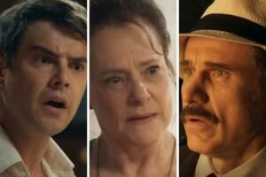 fotomontagem de candinho (ségio guizé), cunegundes (elizabeth savala) e ernesto (eriberto leão) em êta mundo melhor