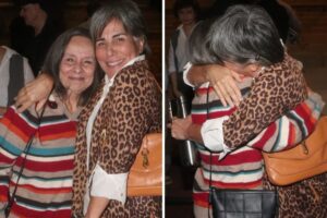 Gloria Pires prestigia Debora Duarte no teatro