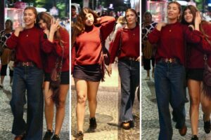 Grazi Massafera e Sofia vão ao teatro