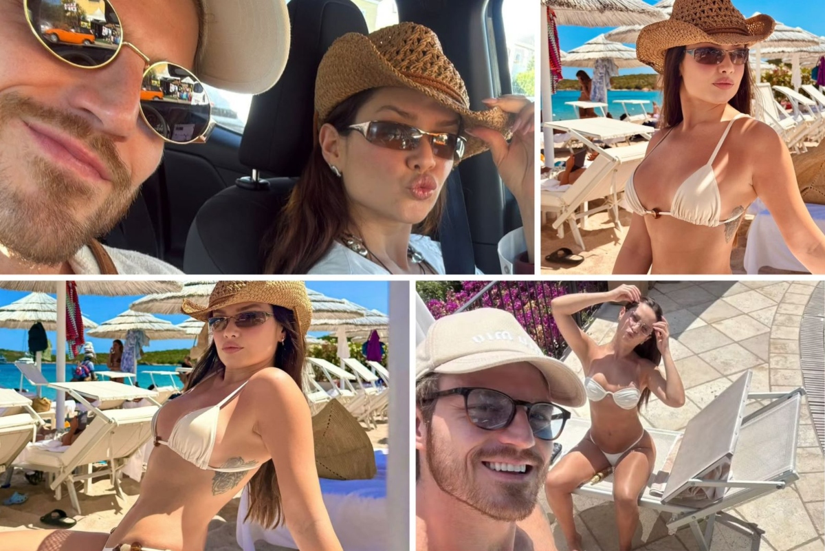 Juliette e o namorado, Kaique, na Itália