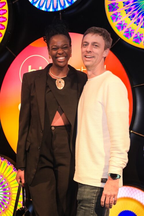 Noêmia Oliveira e o marido, Romain Saulas 