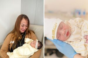 Nadine Gonçalves e a neta caçula Mel