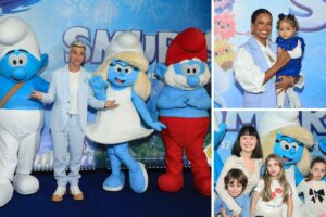 Famosos na pré-estreia de 'Smurfs'
