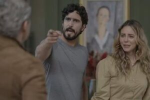 Heleninha (Paolla Oliveira), Marco Aurélio (Alexandre Nero) e Ivan (Renato Góes) em 