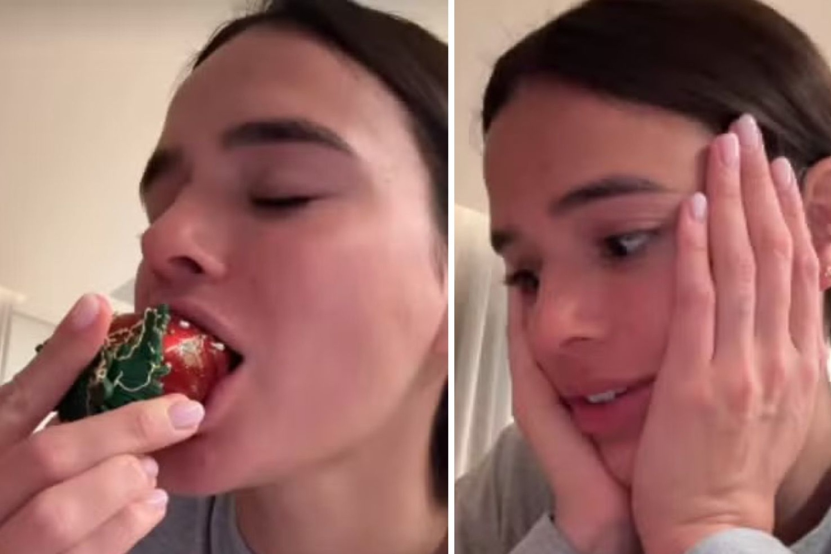 Bruna Marquezine comendo morango do amor