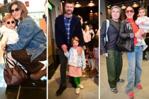 Famosos levam filhos ao musical Macha e Urso